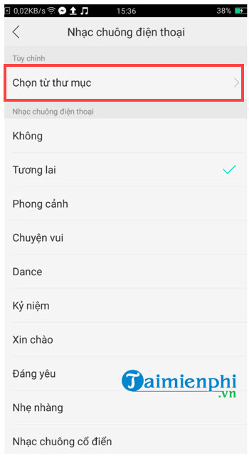 cai nhac chuong cho oppo bang nhac tu chon 3
