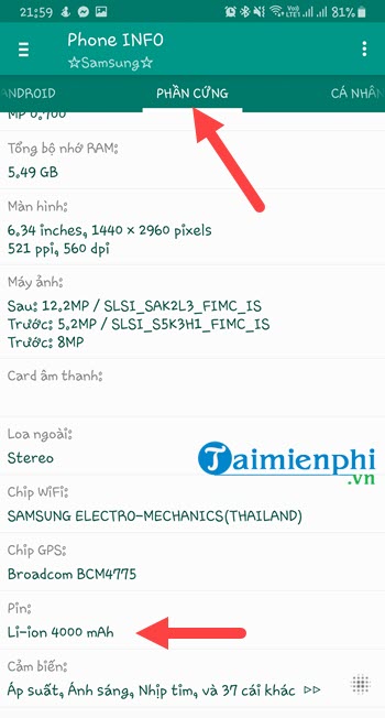 Check chai pin Samsung, kiểm tra độ chai pin của Samsung
