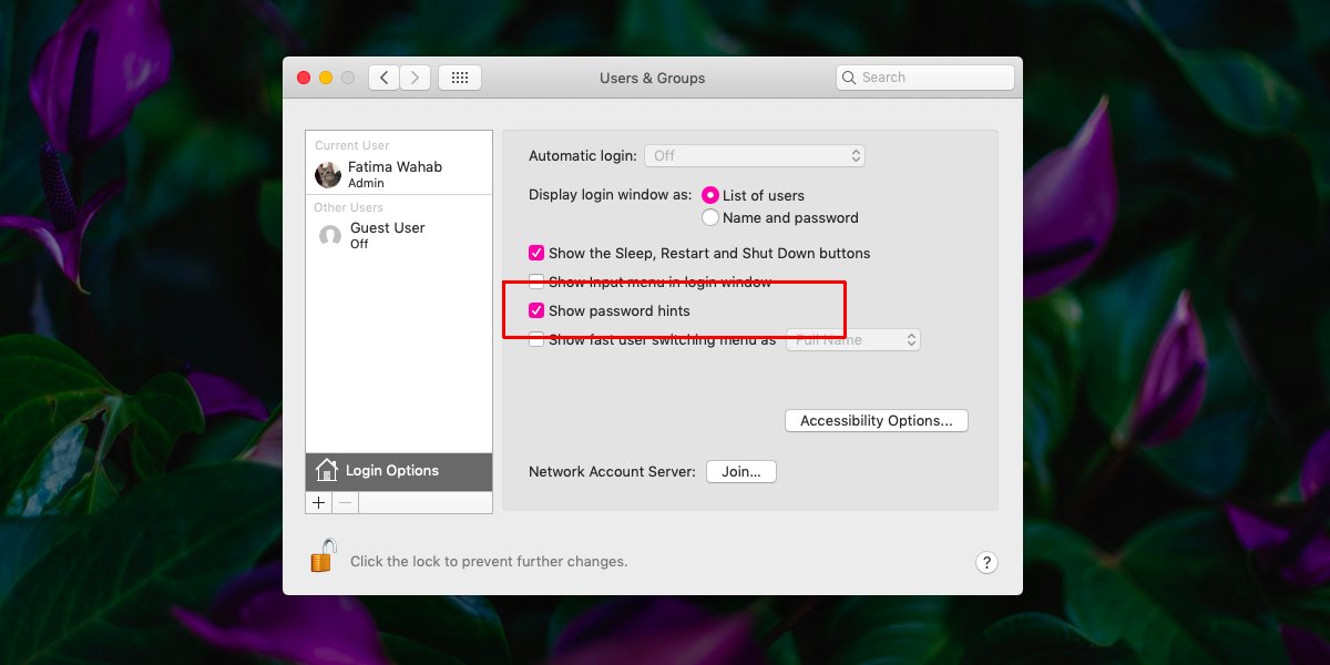 Hướng dẫn bật password ẩn trên macOS Macbook