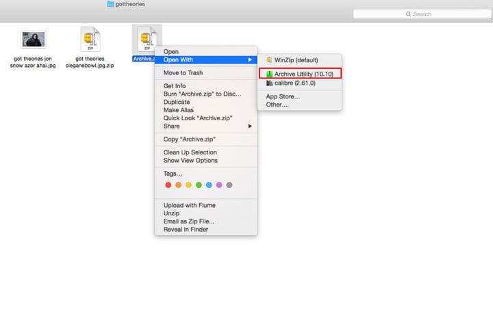 Tạo file ZIP trong Mac OS X đơn giản