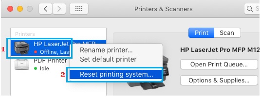 Sửa lỗi máy in bị offline trên Mac