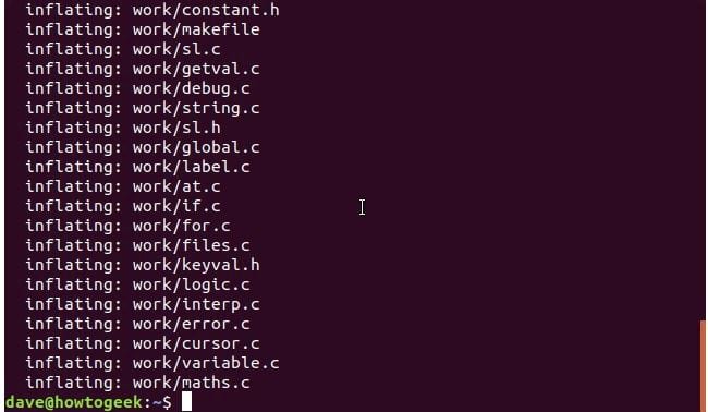 Nén và giải nén file ZIP trên Terminal Linux