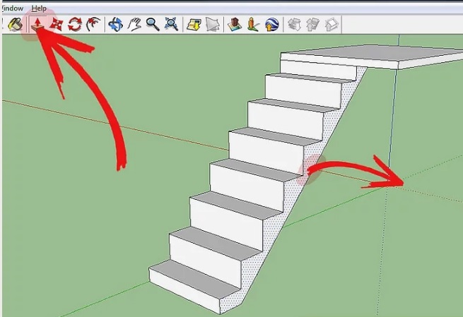 Tạo cầu thang nội thất trong Sketchup