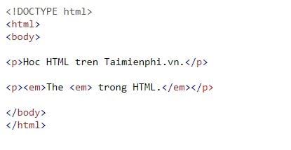 Thẻ định dạng văn bản trong HTML