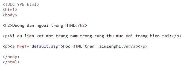 Link (liên kết) trong HTML