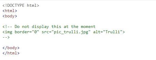 Thẻ comment trong HTML, tạo chú thích bằng HTML