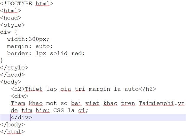 thuoc tinh margin trong css 11