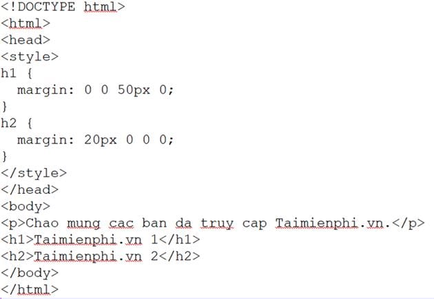 thuoc tinh margin trong css 15