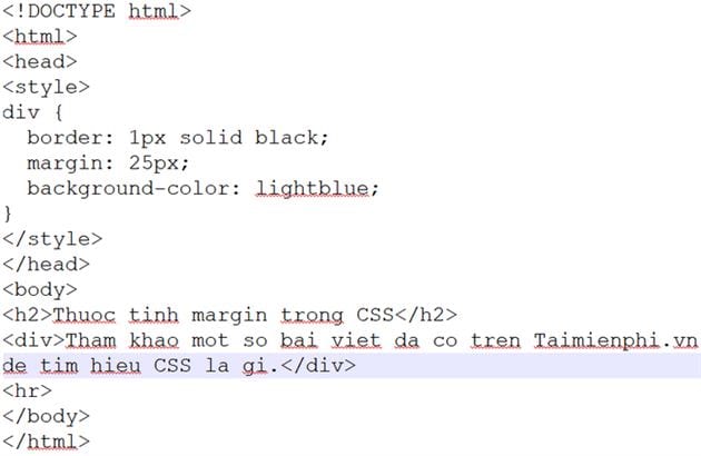 thuoc tinh margin trong css 9