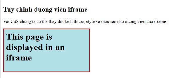 Thẻ iframe trong HTML