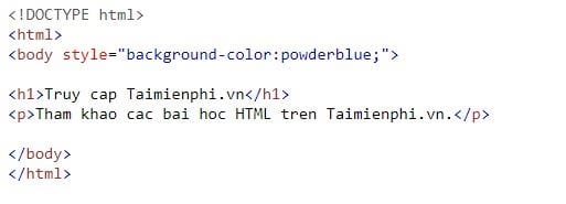 Thuộc tính Style trong HTML