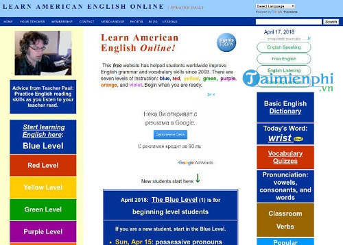 Các trang web học tiếng Anh miễn phí tốt nhất