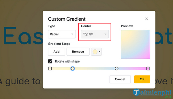 Cách tạo và sử dụng Gradient tùy chỉnh trong Google Slides