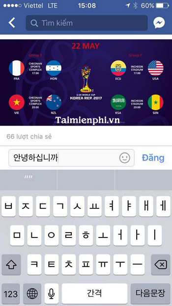 Cách cài bàn phím Tiếng Hàn cho iPhone, iPad, ngôn ngữ Korea