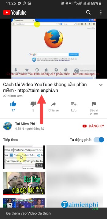 Cách xem video Youtube trên điện thoại không cần Youtube App