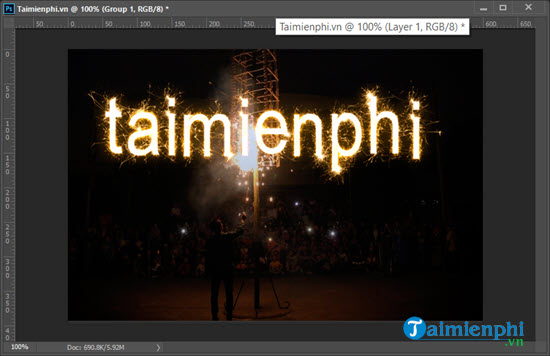 Cách chèn chữ cháy đẹp bằng Photoshop