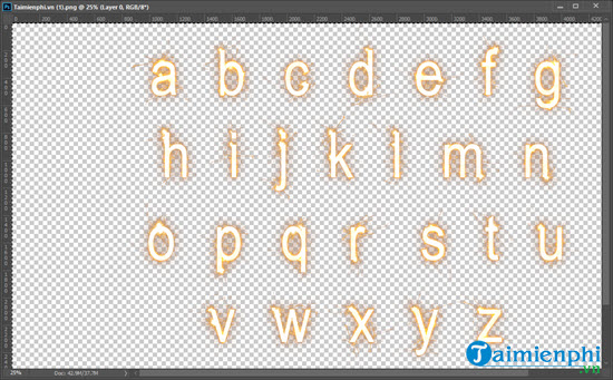 Cách chèn chữ cháy đẹp bằng Photoshop