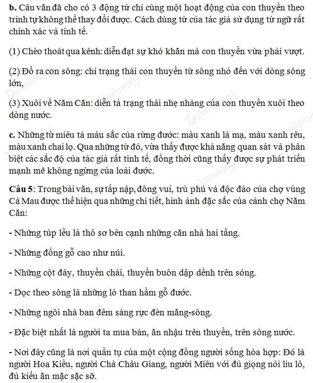 soan bai song nuoc ca mau lop 6
