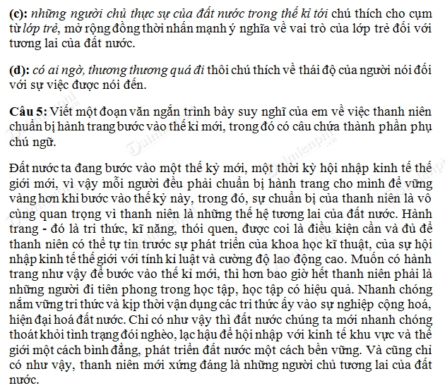 Soạn bài Các thành phần biệt lập (tiếp theo), Ngữ văn lớp 9 Soạn bài Các thành phần biệt lập (tiếp theo), Ngữ văn lớp 9