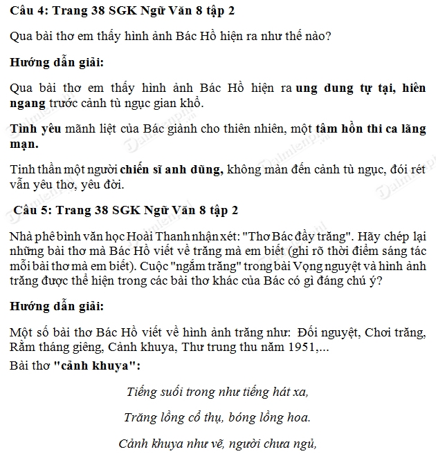 soan van lop 8 soan bai ngam trang