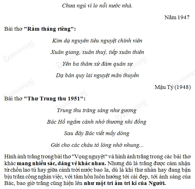 soan van lop 8 soan bai ngam trang