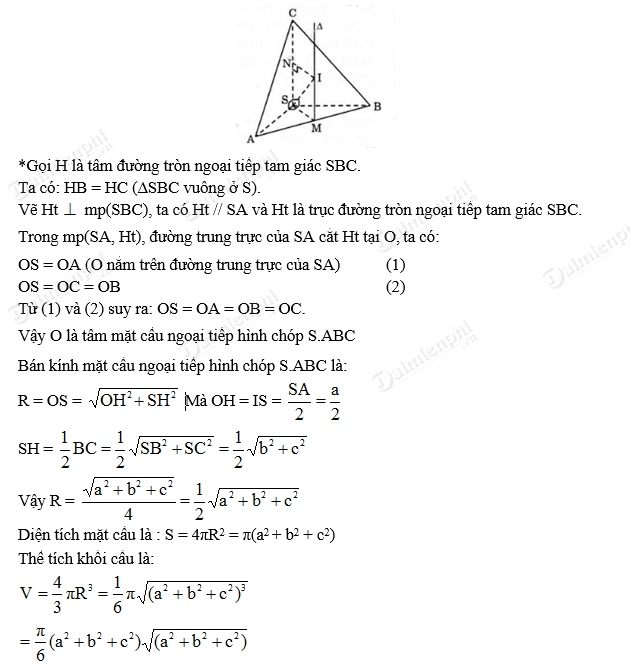 Giải toán lớp 12 Bài 1, 2, 3, 4, 5, 6, 7, 8, 9, 10 trang 49 SGK Hình Học - Mặt cầu