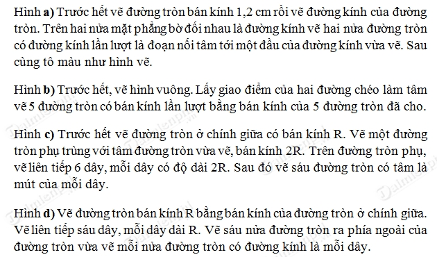 giai toan lop 6 duong tron