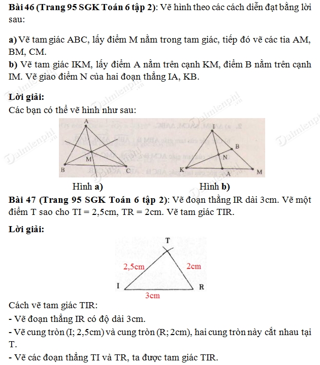 giai toan lop 6 tam giac
