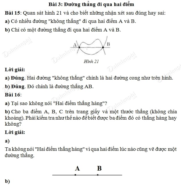 giai bai duong thang di qua hai diem