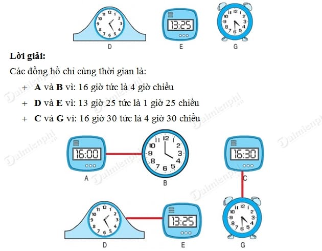 Giải Bai Tập Trang 13 Sgk Toan 3 Bai 1 2 3 4 Xem đồng Hồ