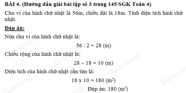 giai bai tap trang 144 145 sgk toan 4 luyen tap chung