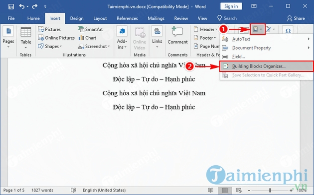 cach them autotext trong van ban word 2016 9