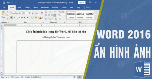 Cách ẩn hình ảnh trong file Word, chỉ hiển thị chữ