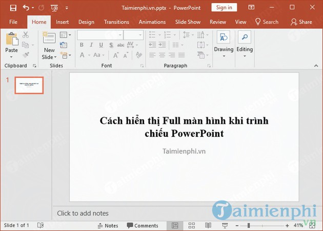 Trinh chieu PowerPoint tren tivi