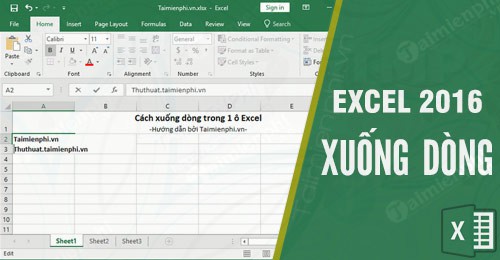 Cách xuống dòng trong 1 ô Excel
