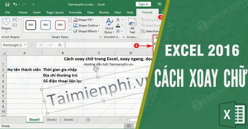 cach xoay chu trong excel xoay ngang doc