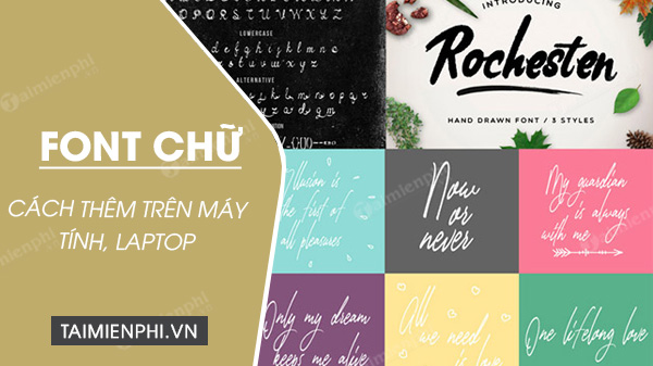 Tải font chữ miễn phí cho máy tính