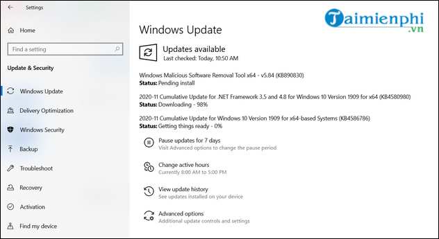update windows 10 first time
