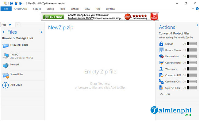Hướng dẫn cài WinZip, phần mềm nén và giải nén file dữ liệu trên máy tính, laptop
