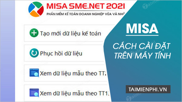 Cách cài MISA, setup phần mềm kế toán