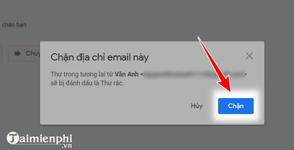 Chặn người gửi trên gmail, block email bất kỳ trong gmail