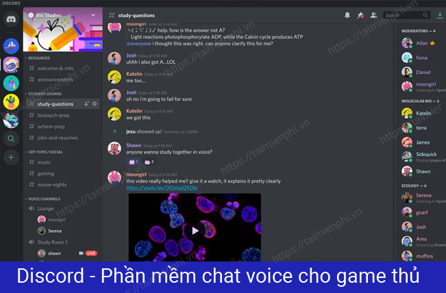 phan mem discord cho game thu