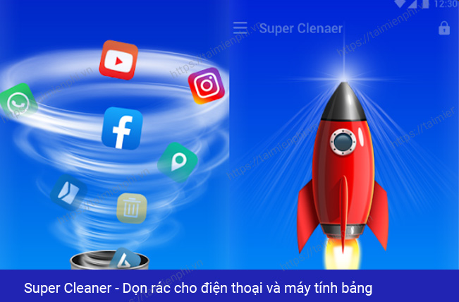 ung dung don rac mien phi cho android, iPhone 