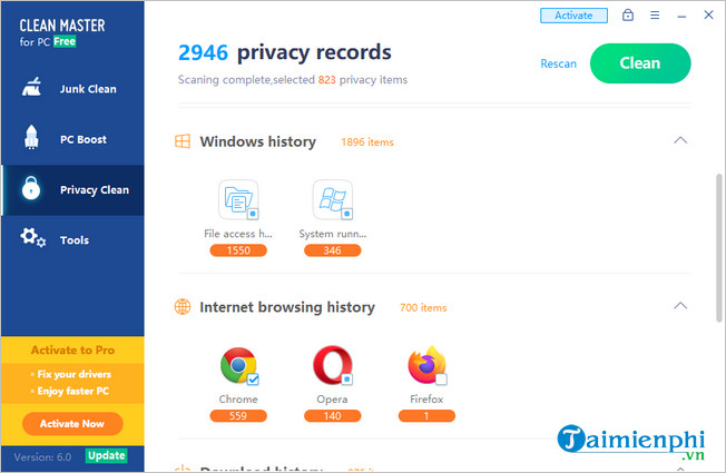 Cách sử dụng Clean Master, dọn dẹp, tăng tốc độ máy tính, laptop