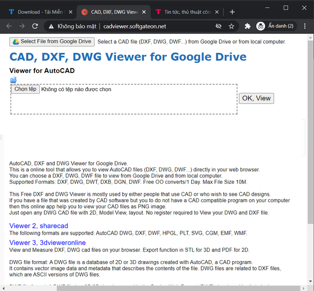 Cách mở file DWG không cần cài AutoCAD