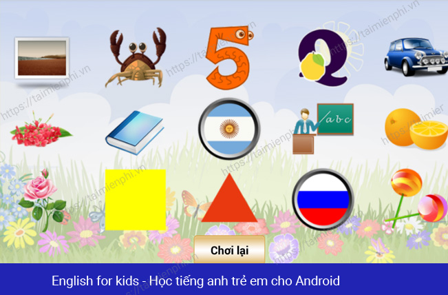 ung dung hoc tieng anh cho be tren dien thoai