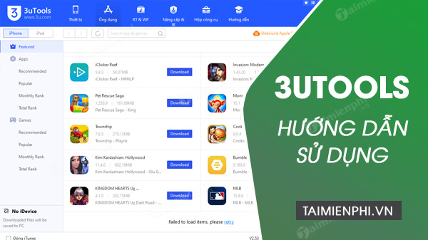 huong dan cai va su dung 3utools