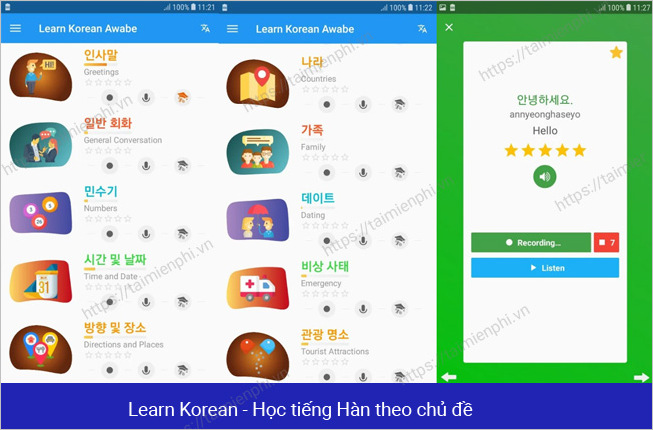 Top ứng dụng học tiếng Hàn trên điện thoại tốt nhất