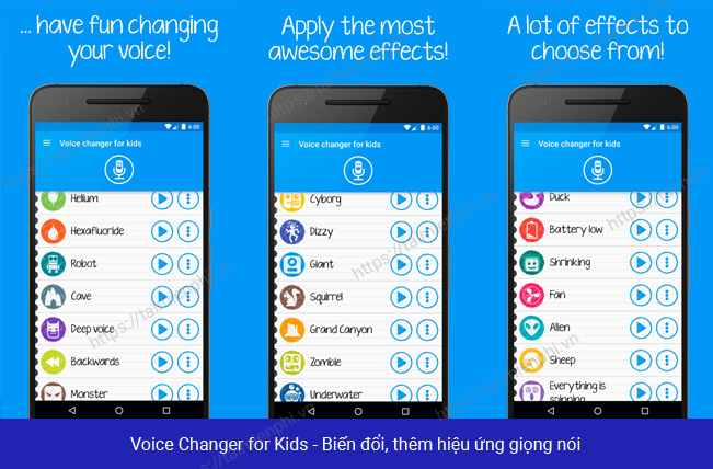 Top ứng dụng thay đổi giọng nói trên điện thoại Android