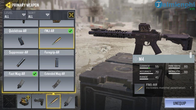Danh sách phụ kiện đính kèm vũ khí trong game Call of Duty Mobile